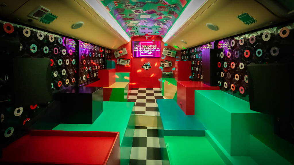 Private Karaoke Room Solution design in a bus